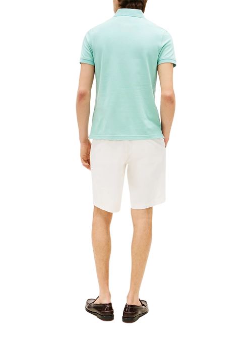 Polo uomo verde acqua in cotone Tommy Hilfiger | MW0MW17771C00